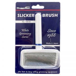 DM-16616 White Grooming Slicker Brush for Cats & Dogs