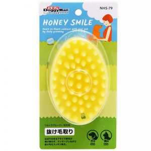 DM-83879 Honey Smile Rubber Brush for Short Coat Cats & Dogs (1)