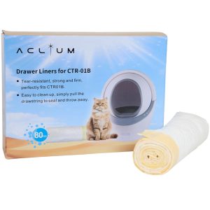AC-A-17 Aclium Drawer Liners for Self-Cleaning Cat Toilet CTR-01B (80 pieces) - Silversky