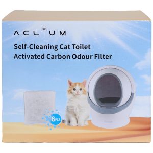 AC-A-30 Aclium Activated Carbon Odor Filter for Self-Cleaning Cat Toilet CTR-01B (6 pieces) - Silversky